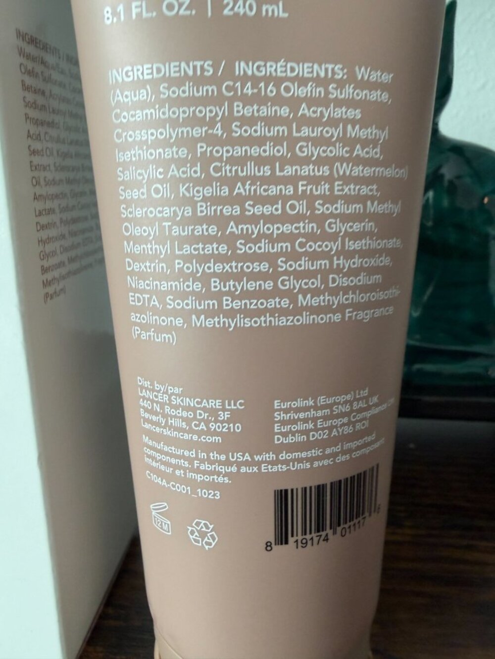 Lancer The Method Body Cleanse 8.1 Fl Oz/240 mL Sealed NWB - Picture 5 of 7